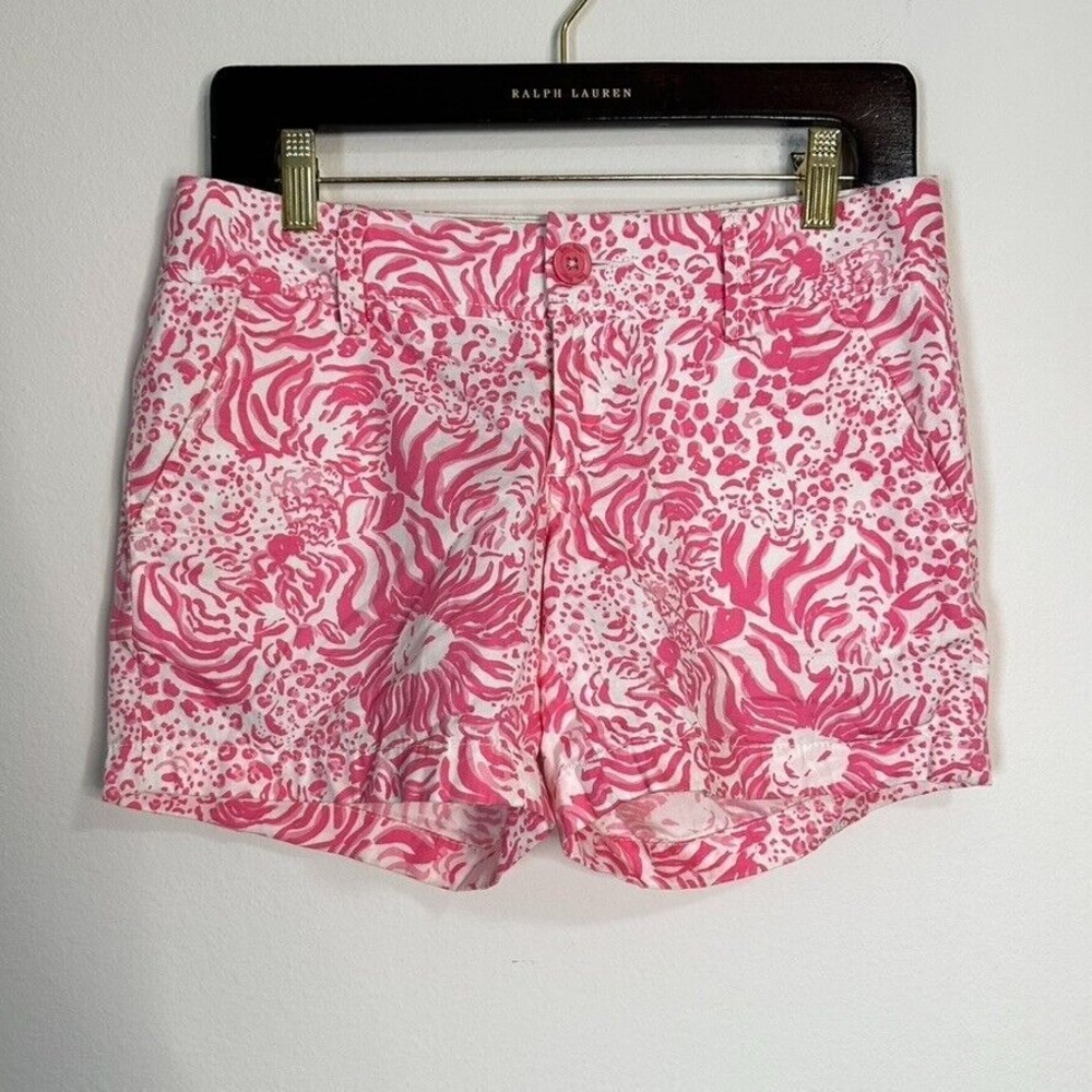 Lilly Pulitzer Callahan Shorts Get Spotted Pink Lion Size 2 - Picture 5 of 6